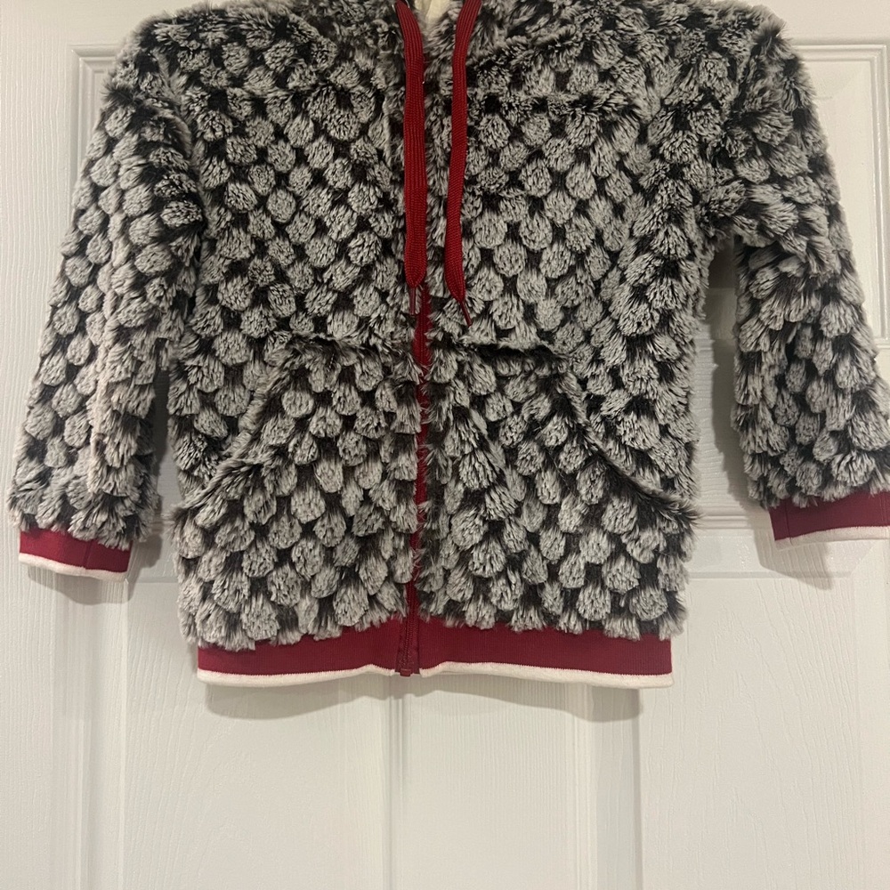 Deux Par Deux Cozy Girls Faux Fur Zip Hoodie Jacket